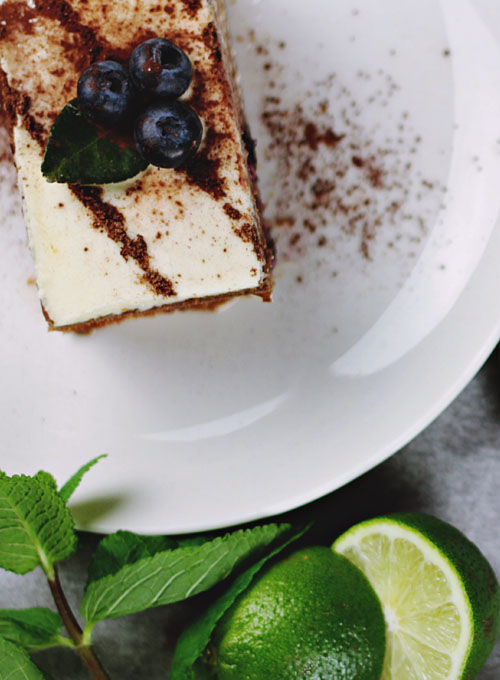 Plate of freshly baked cake