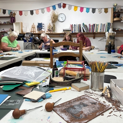 Fungi Town: Introduction to Lino Printmaking with Mushroom Inks