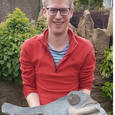 Fossil hunter Matthew Myerscough