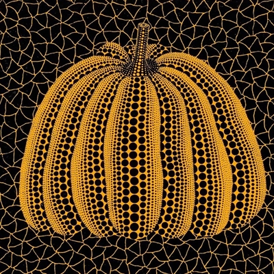 Yayoi Kusama-inspired polka dot pumpkin paintings