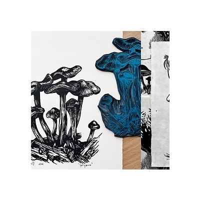 FUNGI TOWN Mushroom Printmaking